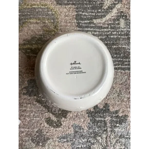 Hallmark "Mittens & Snowflakes" Pattern Holiday Cookie /Snack Jar Collec… - Picture 5 of 7